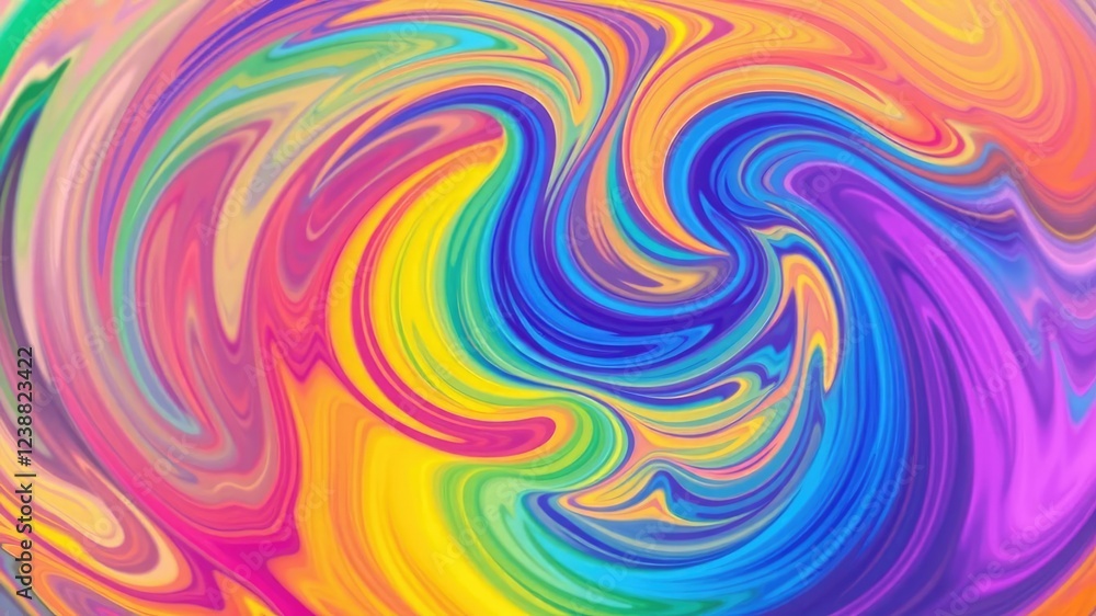 Obraz premium Swirling colors in a colorful background, liquid, swirling