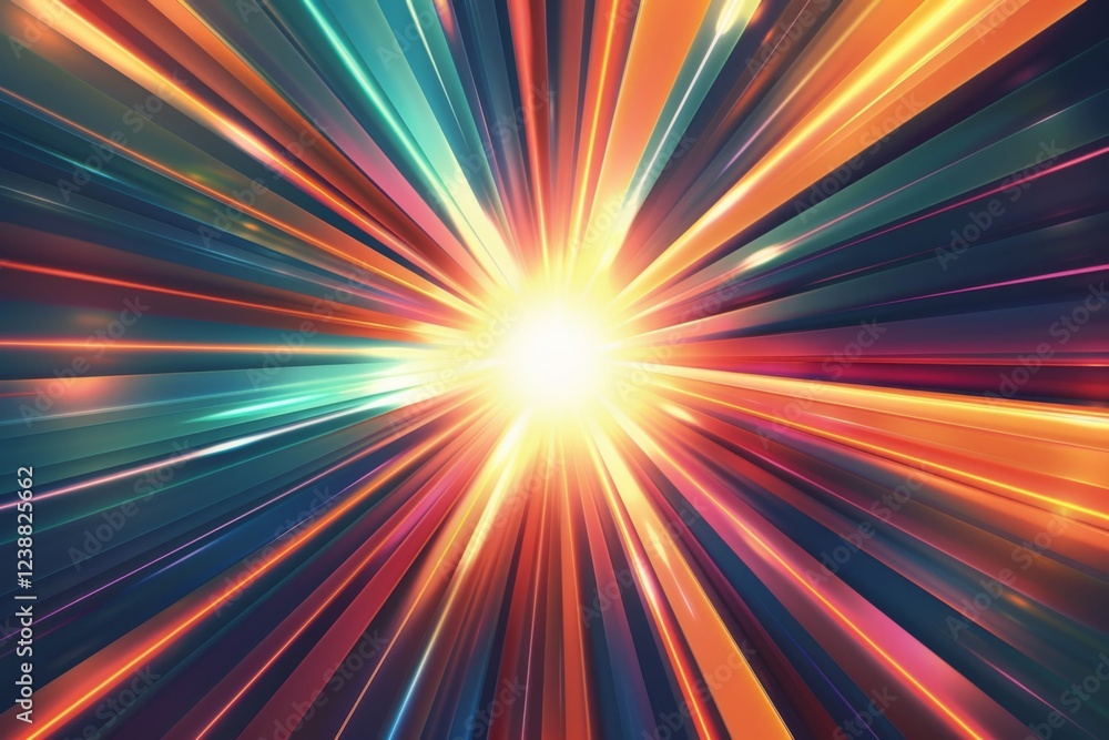 Obraz premium the radial cartoon shine effect.