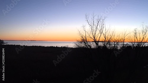 Beautiful sunset on the bay of Maryland