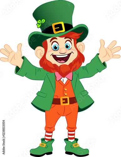 Cheerful Leprechaun Celebrating St. Patrick's Day Festivities
