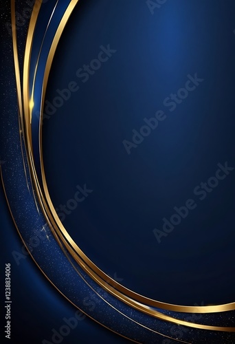 abstract dark blue with gold line background
