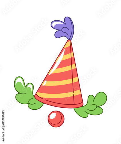 Clown paper hat disguise accessory