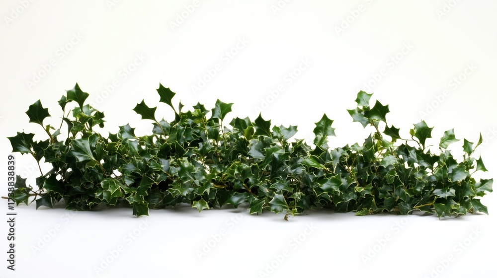 Green ivy plant with spiky leaves on white background for natural decor Green ivy plant with spiky leaves on white background for natural decor