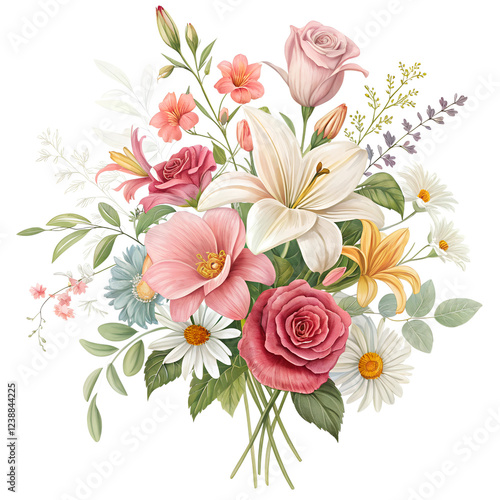 bouquet of pink roses