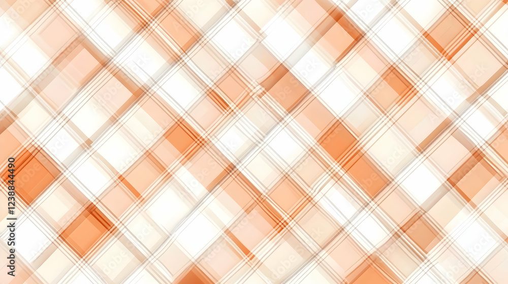 Abstract peach and white diagonal plaid pattern; design for textile, website, or packaging Abstract peach and white diagonal plaid pattern; design for textile, website, or packaging