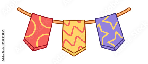Colorful decorative flags string garland