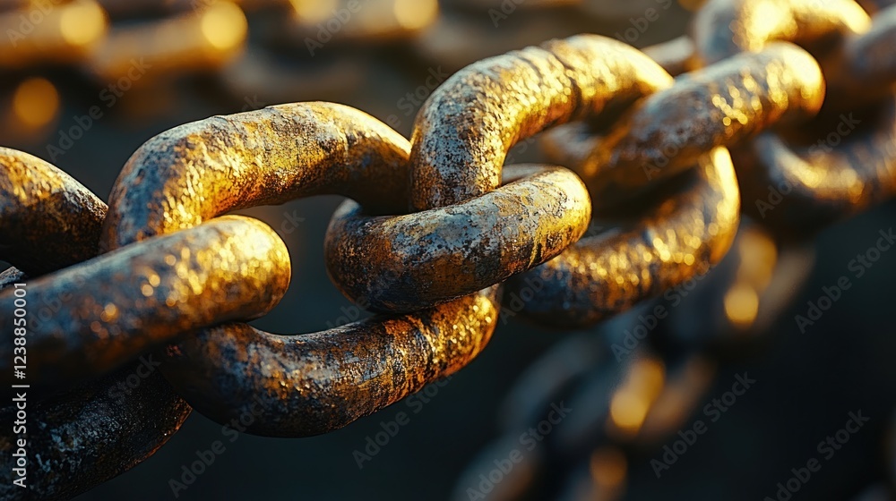 Close-up of a rusty chain. Close-up of a rusty chain.