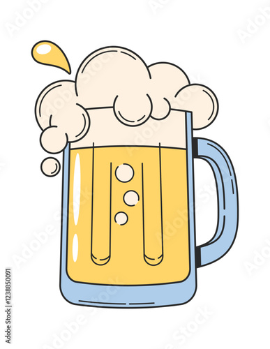 Foamy beer alcoholic drink pint