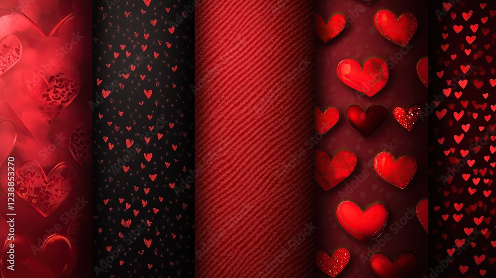 Fototapeta premium Glowing Red Glass Heart on Fiery Liquid Surface Abstract Romantic Art Luxury Valentine Surreal Love Themed Backgrounds Elegant Romantic Dinner Table with Red and White Floral Arrangement Romantic