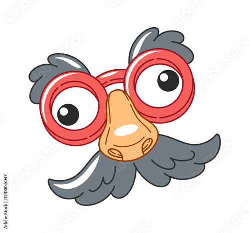 Comic nose disguise folly accessory