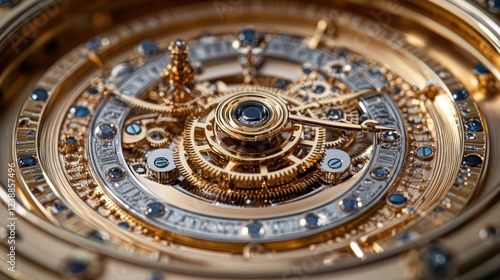Wallpaper Mural Close-up of intricate gold watch mechanism. Torontodigital.ca