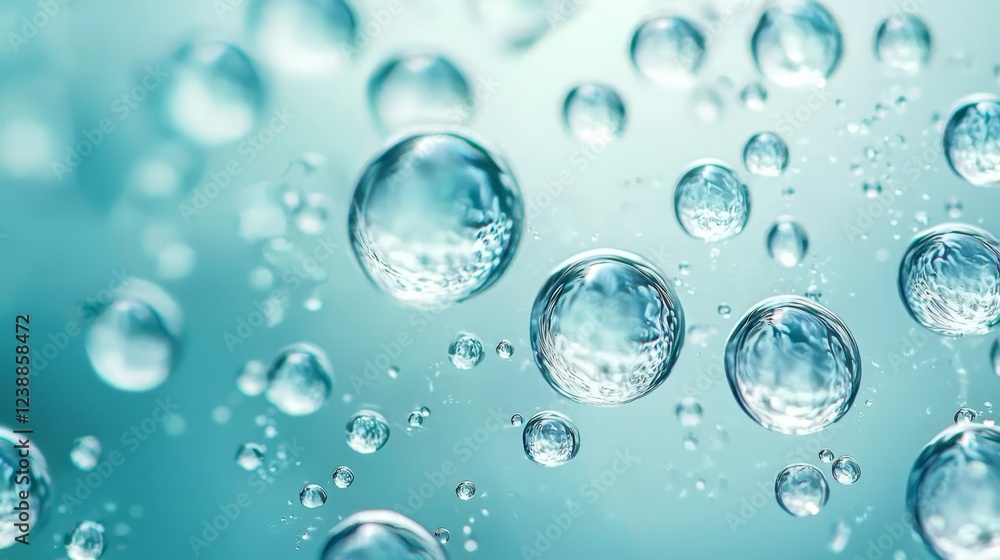 Clear liquid texture featuring bubbles and droplets. Clear liquid texture featuring bubbles and droplets.
