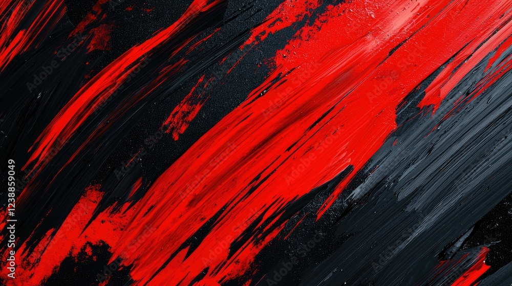 Abstract Red And Black Paint Brushstrokes Texture Abstract Red And Black Paint Brushstrokes Texture