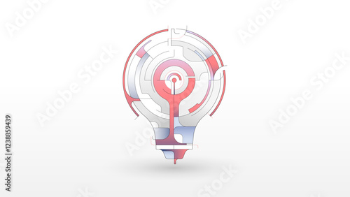 Light bulb digital innovator tech concept abstract background