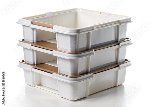 white plastic container isolated on a white background