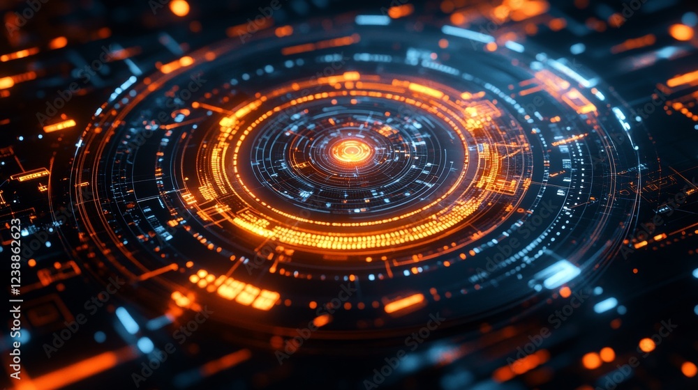Technological circular interface Technological circular interface