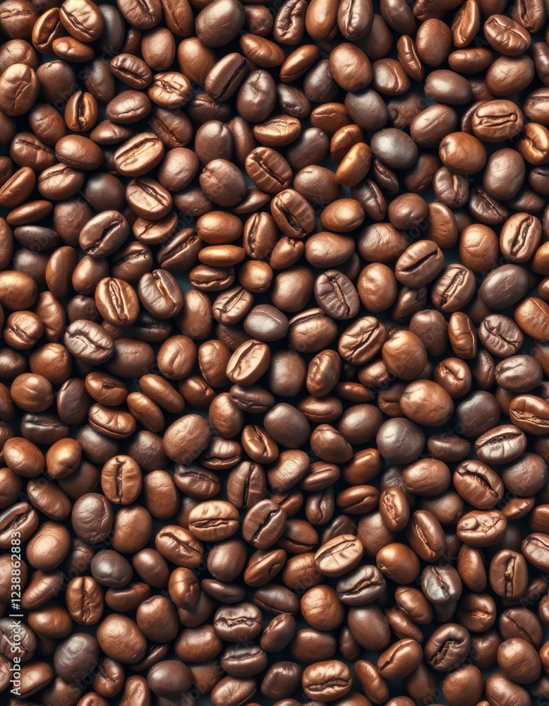 Rich variety of coffee beans displayed in a close-up view showcasing their textures and colors Rich variety of coffee beans displayed in a close-up view showcasing their textures and colors