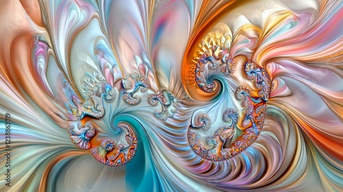 Wallpaper Mural Dynamic Illustration of Time and Space in a Colorful Abstract Warp Torontodigital.ca