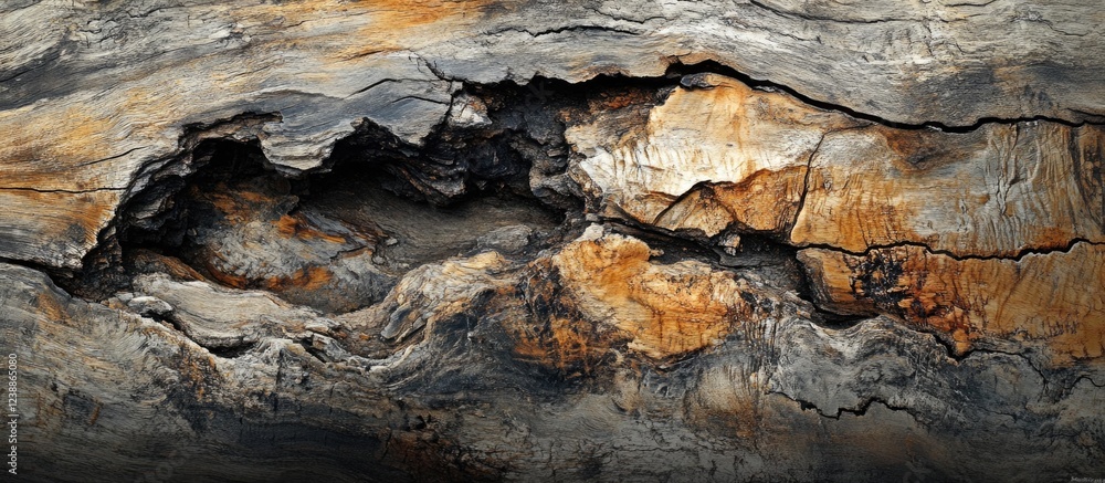 Detailed close-up of weathered wooden surface with cracks and textures showcasing natural aging patterns and colors Copy Space Detailed close-up of weathered wooden surface with cracks and textures showcasing natural aging patterns and colors Copy Space