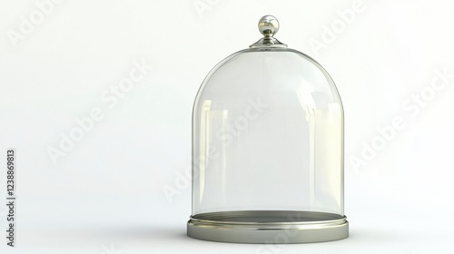 Wallpaper Mural Clear Glass Cloche with Silver Base for Presenting Food or Decorative Items in Elegant Style Torontodigital.ca