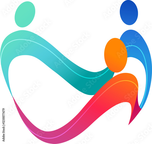 Εκτύπωση καμβά Abstract community and togetherness concept logo