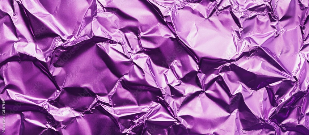 Crumpled purple foil texture background with rough surface and metallic sheen Crumpled purple foil texture background with rough surface and metallic sheen
