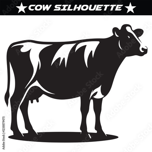 Cow silhouette vector illustration design.