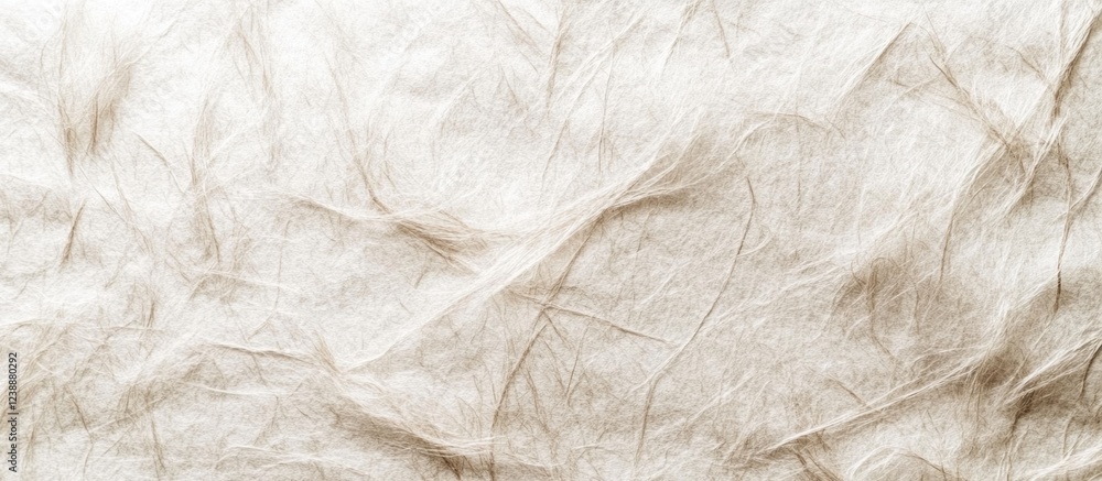 Close-up texture of handmade Japanese Washi paper with visible fibers Close-up texture of handmade Japanese Washi paper with visible fibers