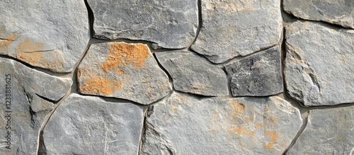 Stone Wall Texture with Irregular Pattern and Natural Color Variations
