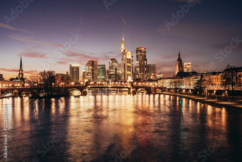 Frankfurt am Main Skyline Golden Hour