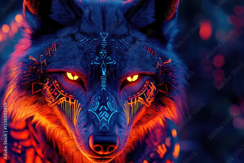 Naklejka premium Mystical Wolf