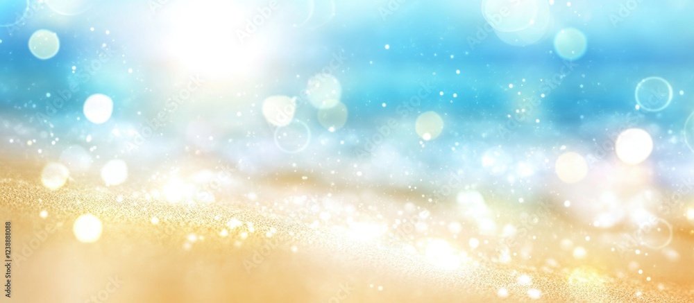 Abstract beach with bokeh effect and ocean waves in soft focus with copy space Abstract beach with bokeh effect and ocean waves in soft focus with copy space
