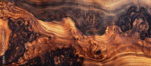 Wallpaper Mural Close-up of natural olive wood texture with swirling grain patterns and rich color tones Torontodigital.ca