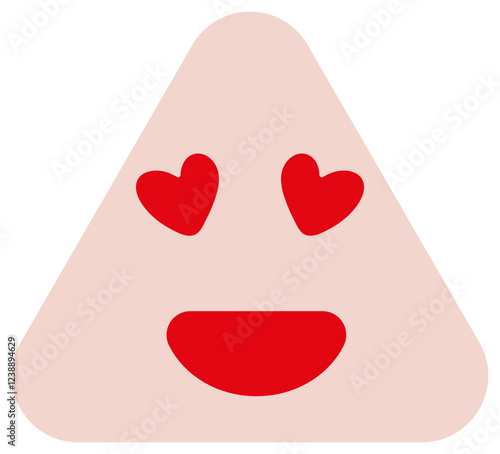 Cute Love Emoji with Heart Eyes sticker