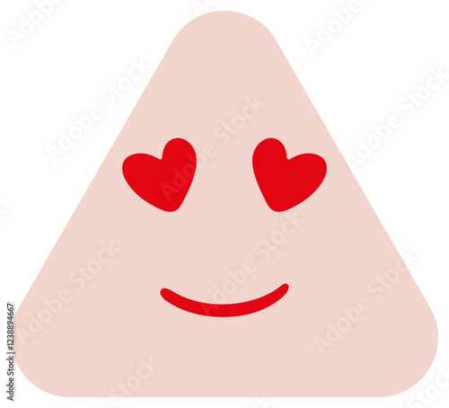 Cute Love Emoji with Heart Eyes sticker