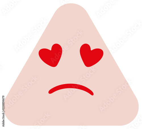 Cute Love Emoji with Heart Eyes sticker