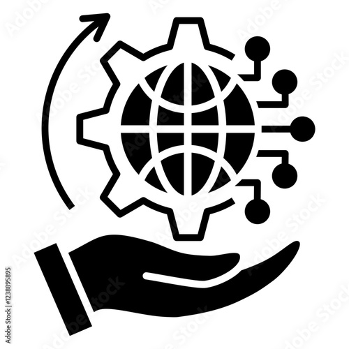 Global Service Glyph Icon