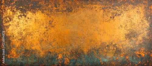 Abstract textured background with orange and blue hues and grunge effect