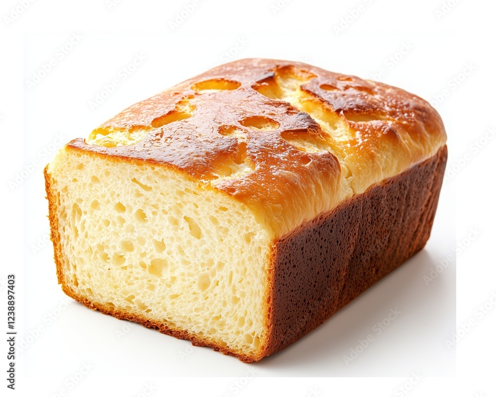 A realistic photo of freshly baked loaf of white bread with a soft , fluffy , and golden brown crust. Freshly baked loaf of white bread. Photo of white bread loaf. Isolated on white background. A realistic photo of freshly baked loaf of white bread with a soft , fluffy , and golden brown crust. Freshly baked loaf of white bread. Photo of white bread loaf. Isolated on white background.