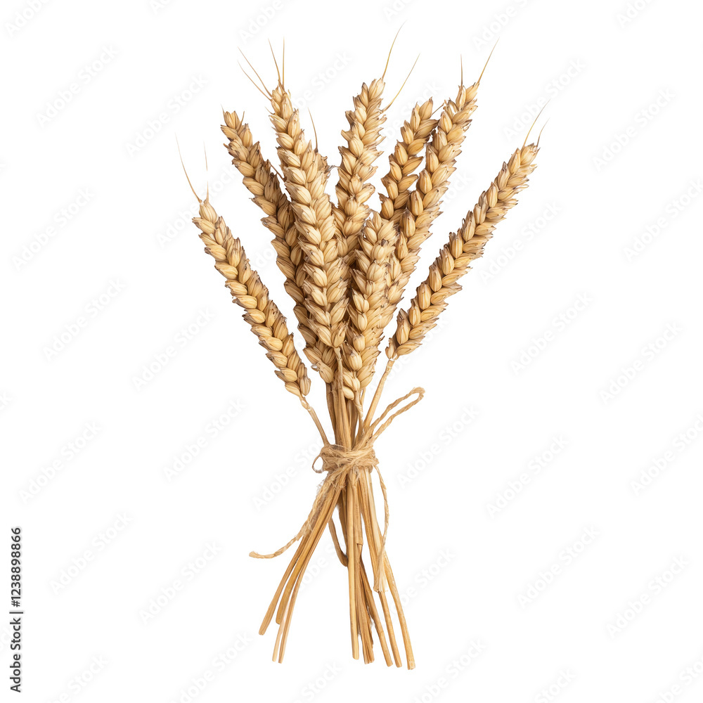 A beautiful bunch of golden wheat, representing nature and harvest. A beautiful bunch of golden wheat, representing nature and harvest.