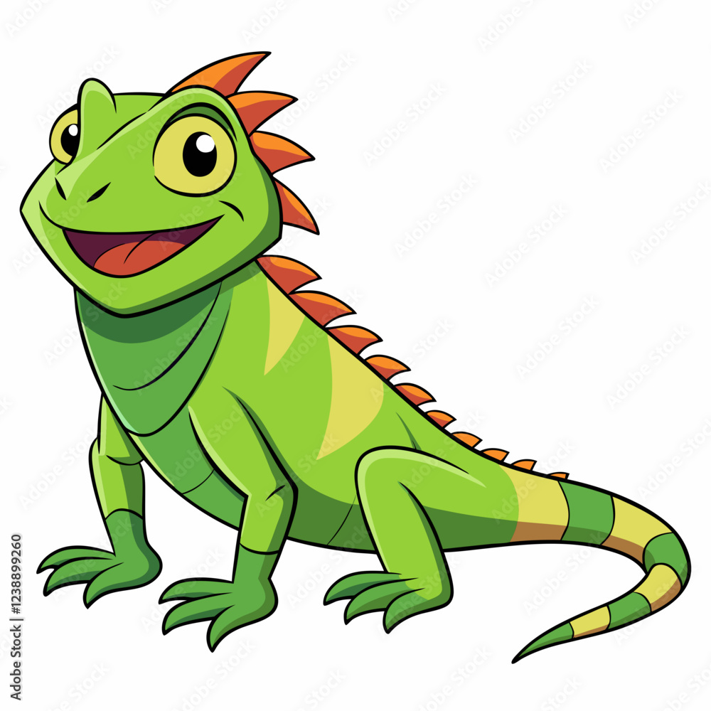Fototapeta premium Iguana vector illustration