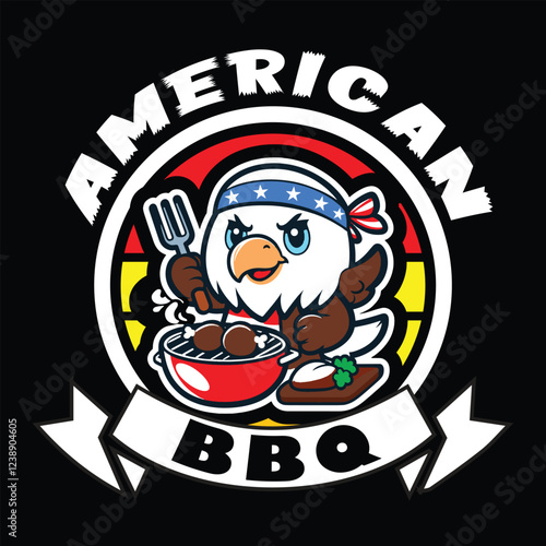 American BBQ Design And Illustration