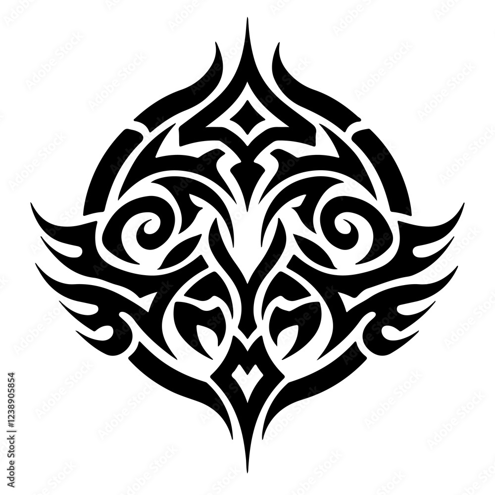 Fototapeta premium black and white tattoo design and tattoo design element tattoo design