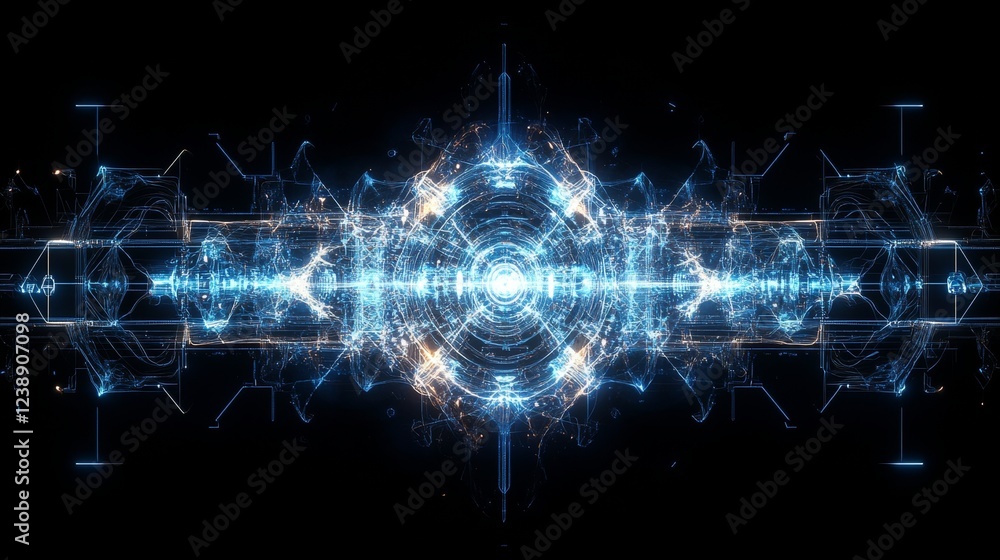 Obraz premium Future technology photosensitive particles