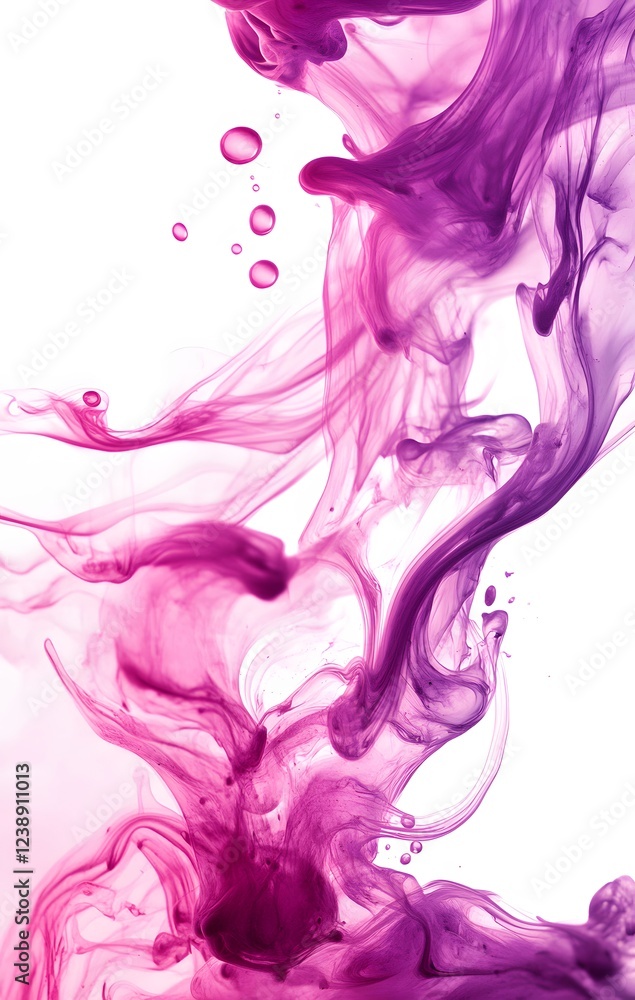 Fluid magenta smoke on a white background, Abstract background, generated by Ai Fluid magenta smoke on a white background, Abstract background, generated by Ai