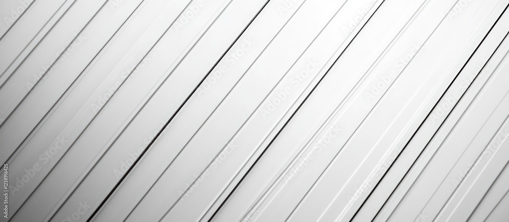 Fototapeta premium Diagonal Lines Pattern on White Textured Surface with Subtle Shadows