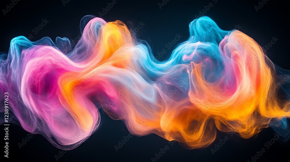 Obraz premium Abstract Colorful Swirling Nebula Cosmic Cloudscape