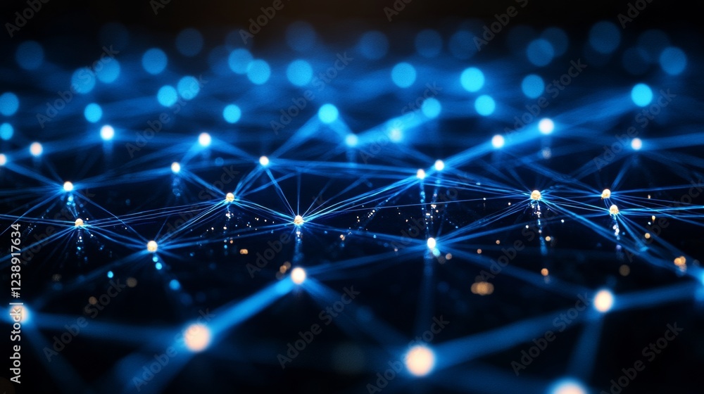 Blue technology network connection Blue technology network connection