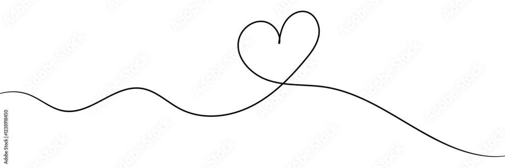 Heart line scribble style decoration element vector illustration. Hand drawn linear love heart design . Heart line scribble style decoration element vector illustration. Hand drawn linear love heart design .