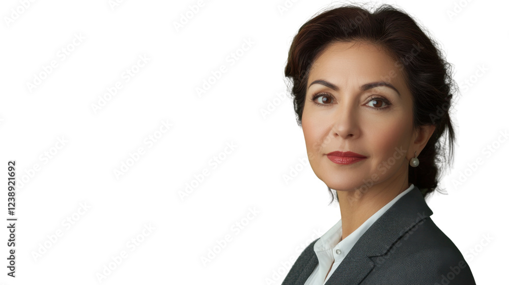 Confident businesswoman posing on transparent background Confident businesswoman posing on transparent background